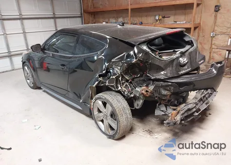 2013 Hyundai Veloster Turbo W/Blue from USA, damaged, VIN KMHTC6AEXDU098336